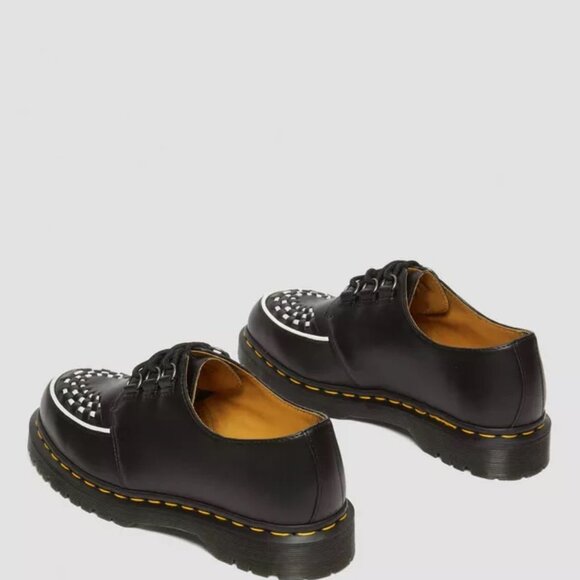 Dr. Martens Ramsey Black White Smooth Leather Creepers Women Size 6 NEW - Picture 4 of 6